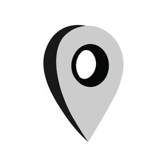 red map pin point  white background