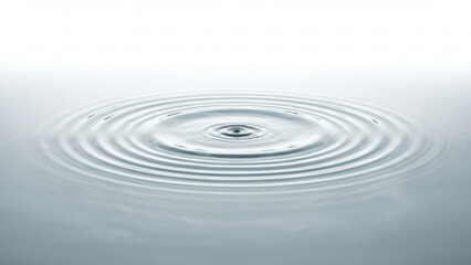 Crystal clear water ripples on white background