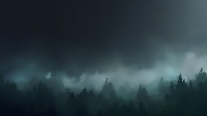 Naklejka premium Blurred dark gradient with celestial vibes, blending deep colors for a mysterious and sophisticated aesthetic. Ideal for futuristic designs, branding, and artistic layouts with a cosmic touch.