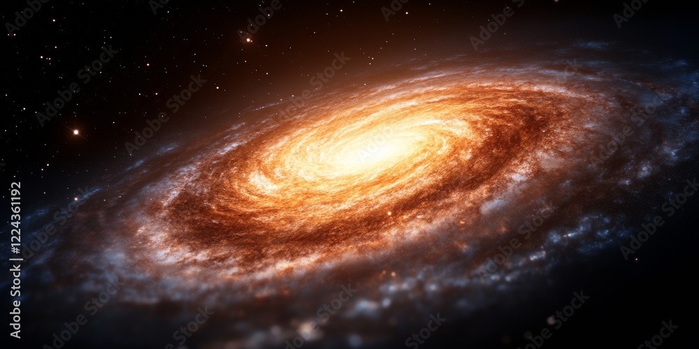 Aufkleber celestial nebula visualization swirling cosmic vortex of vibrant dust in deep space - stellar explor