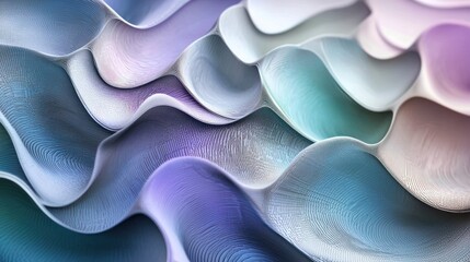 Obraz premium Abstract Waves: A Symphony of Pastel Hues