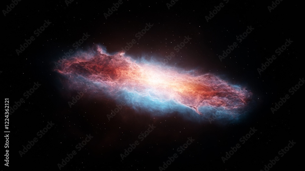 Aufkleber nebula spectacle vivid cosmic cloud in deep space - modern astro-art for sci-fi marketing and educat