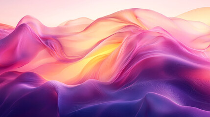 Fototapeta premium Ethereal Dreamscape: Abstract Pink and Purple Fluid Forms