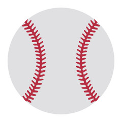 シンプルな野球ボールのベクターイラストアイコン