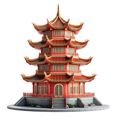 A stunning pagoda featuring intricate design and vibrant colors, showcasing traditional architectural beauty and cultural significance.