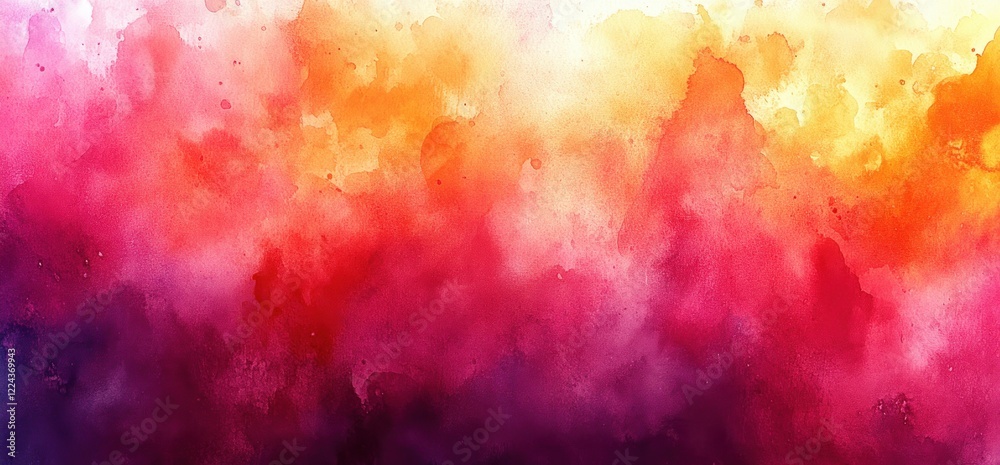 Aufkleber abstract orange pink watercolor background with soft gradients and light noise for graphic design an