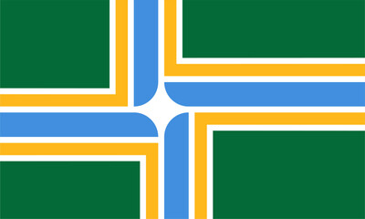 Vector image of the flag of Portland, Oregon, USA.