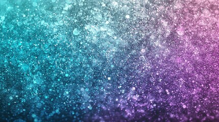 Fototapeta premium Enchanted Galaxy: A mesmerizing abstract of teal and purple glitter