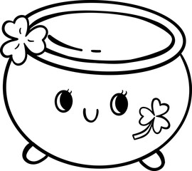 Groovy Retro St. Patrick’s Day Nurse doodle outline