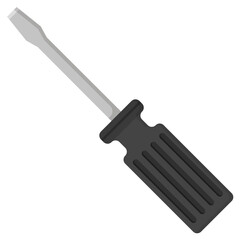 Black screwdriver icon vector isolated on white background.