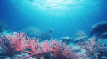 Naklejka premium Mesmerizing Long Exposure Images of Blue Coral Reefs in the Red Sea