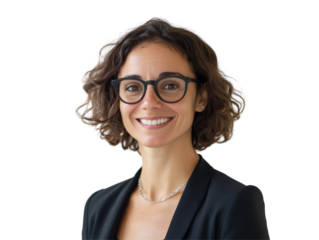 Isolated Portrait of a Smiling Businesswoman