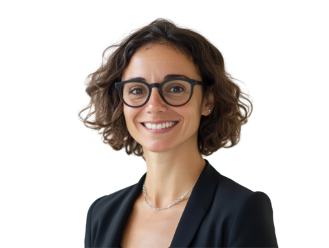 Isolated Portrait of a Smiling Businesswoman