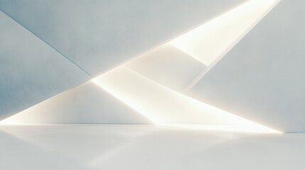 Elegant Minimalistic Abstract Composition with Geometric Shapes and Soft Ambient Lighting