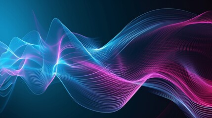 Obraz premium Dynamic Colorful Waves Transitioning from Dark to Light Background