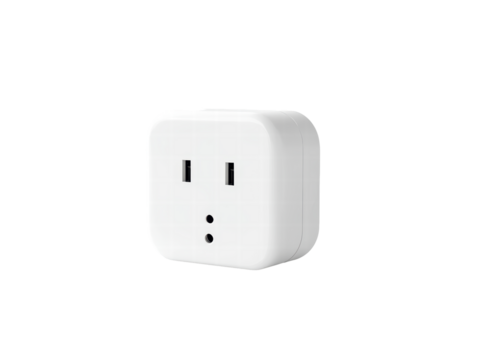Isolated White Smart Plug Device