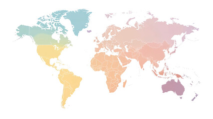 PNG A world map illustration colors tones.