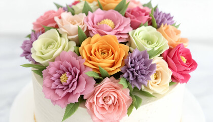 Gorgeous Gum Paste Flower Cake Decoration