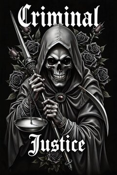 Ai rappresentazione della morte con la falce tatuaggio t shirt 03