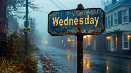 Wednesday's Foggy Morning in a Quaint Town