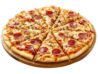 Isolated Pepperoni Pizza