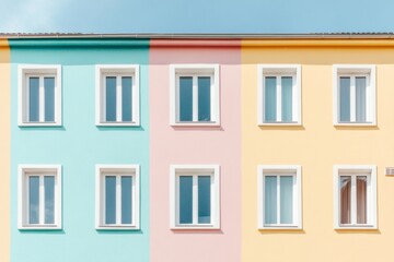 Vibrant Urban Facade Colorful Architectural Textures and Decorative Patterns - Cultural Travel Content and Cityscape Marketing for Lively Local Engagement