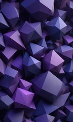 Fototapeta premium Geometric shapes in shades of indigo and violet intersect and overlap, creating a sense of dynamic movement , intersection, geometric shapes, creative