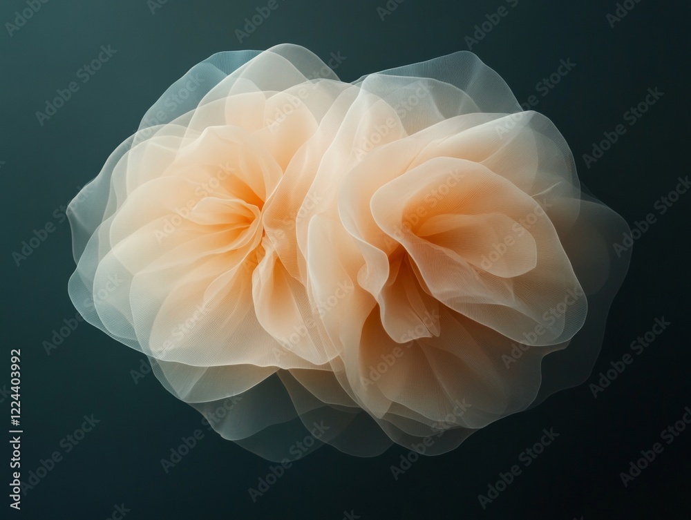 Poster psychedelic holographic floral display with translucent textures prismatic reflections for enhanced 