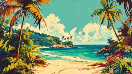 Tropical Paradise: A Vibrant Beach Scene