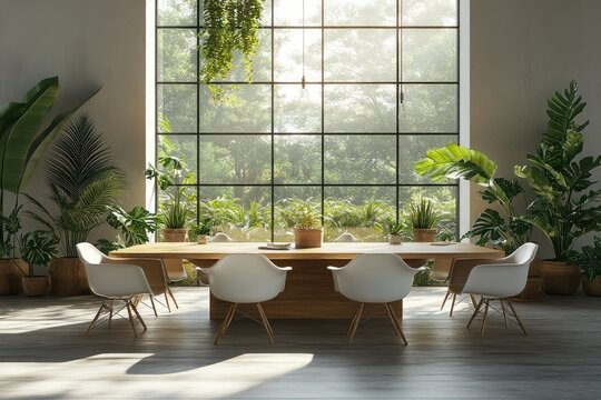 Senior Couple Consulting with Adviser in Modern Showroom with Natural Lighting