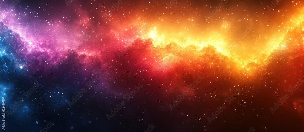 Poster vibrant abstract gradient background soft blending colors warm light calming aesthetics impressionis