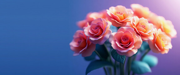 3D Rose Flowers Bouquet. 8 march