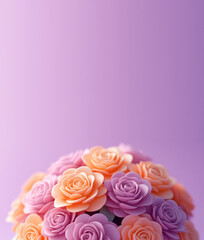 3D Rose Flowers Bouquet. 8 march