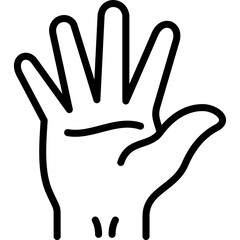 hand palm line icon
