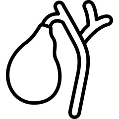 Obraz premium gall bladder line icon 