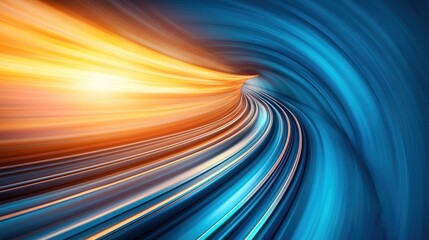 Train High Speed Motion Blur Hyperloop train in motion blur speeding through a tunnel, conveying its high velocity