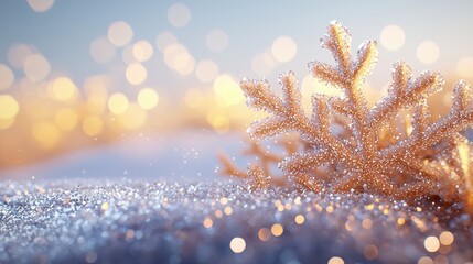 Snowflake Bokeh Backgrounds Soft, dreamy bokeh background with blurred snowflake shapes glowing gently, ideal for winter themes