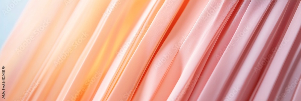 Poster Soft Aesthetic Fabric Display Gradient Textiles Highlighting Pastel Tones for Fashion Design Innovation and Color Trend Forecasting in Modern Apparel Merchandising