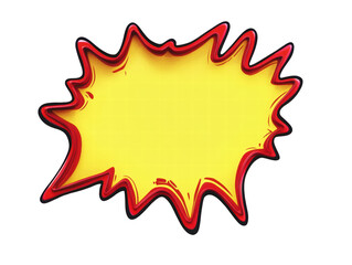 Isolated Yellow and Red Burst Shape