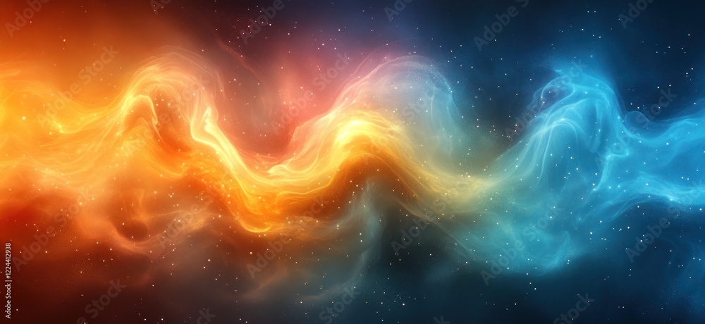 Leinwandbilder vibrant gradient background in teal and yellow with soft light effect and smooth blending for modern