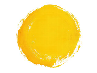 Isolated Yellow Paint Circle