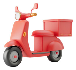 Obraz premium PNG Delivery transportation motorcycle tricycle.