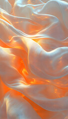 Obraz premium Shimmering silk fabric, warm light, soft folds, elegant texture, background for design