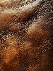 A polished leather texture in warm tan, with subtle grain
