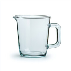 Clear glass measuring cup with sturdy handle and spout, ideal for precise liquid measurements