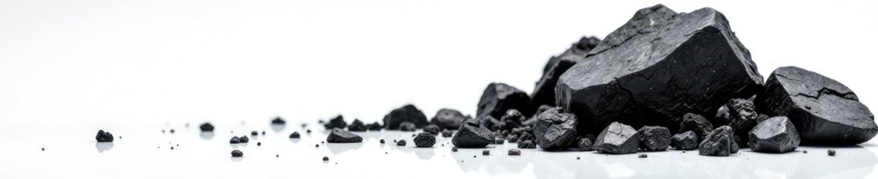 Dark volcanic rock on white background with scattered hematite and magnetite, volcanic rock, Hematite, background