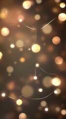 Warm, glowing lights create a dreamy atmosphere at a festive gathering in the evening