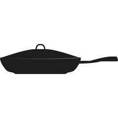 Simple vector icon frying pan