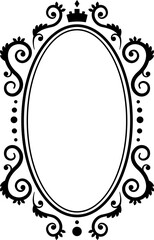 Vector vintage ornament frame illustration