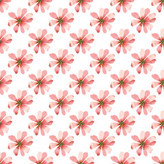 Floral background, seamless watercolor pattern with flowers. Repeat fabric wallpaper print texture. Perfectly for wrapped paper, backdrop.